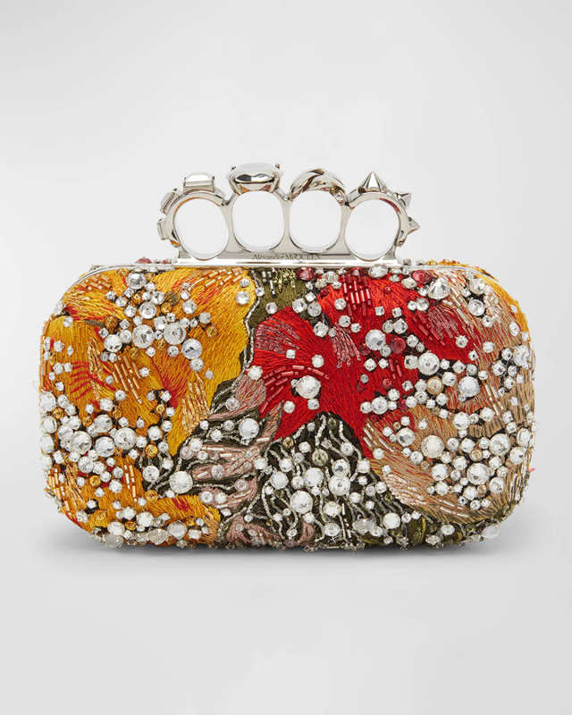 Embellished Jewel Spike Clutch Bag